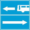 Biển Rẽ ra đường có làn dành cho xe khách