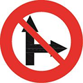 Biển Cấm đi thẳng và rẽ phải