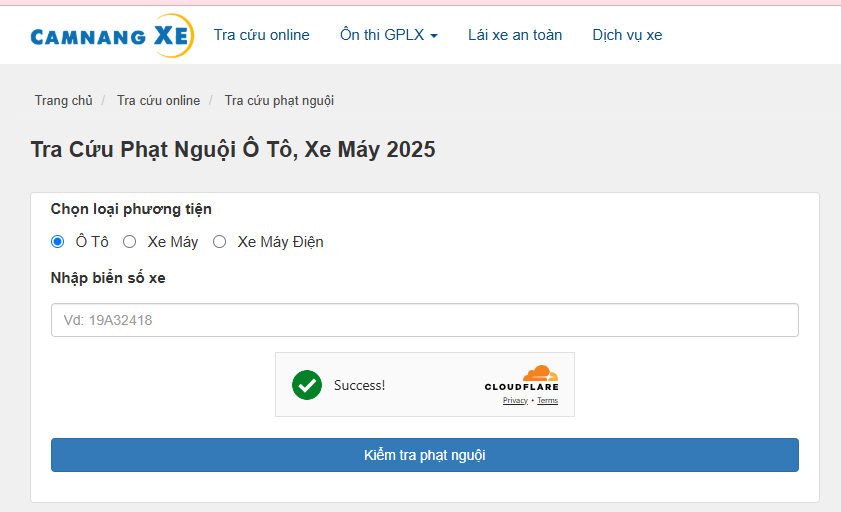 Hướng dẫn tra cứu phạt nguội online 2025 nhanh và chính xác nhất tại nhà